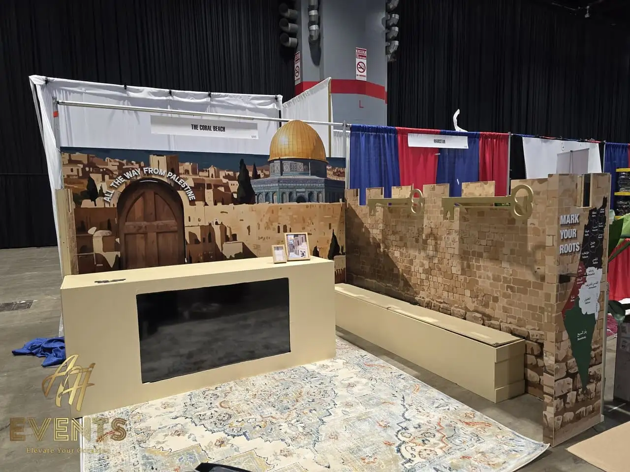 Coral Beach Booth — a custom built booth built by AH Crafted.