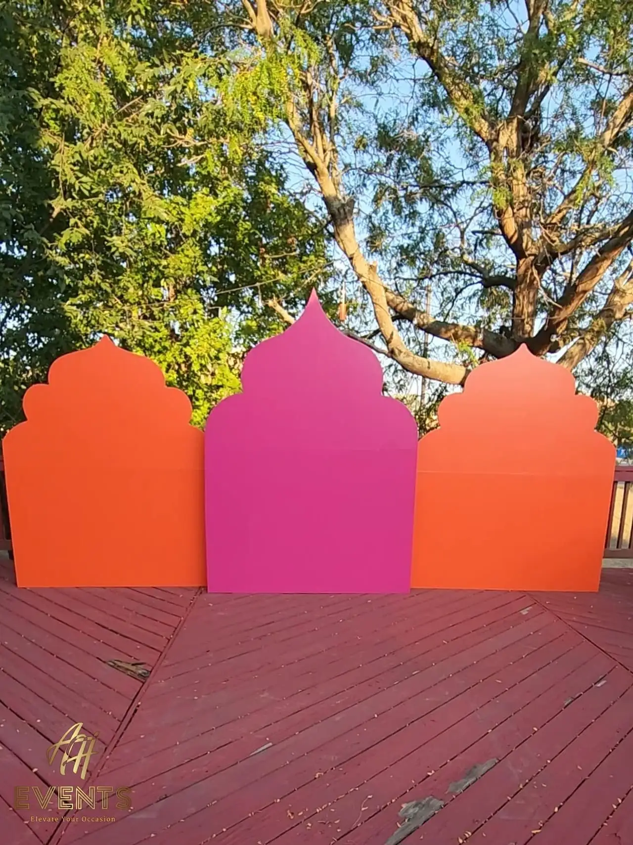 Arch Backdrops — a custom event arch built by AH Crafted.
