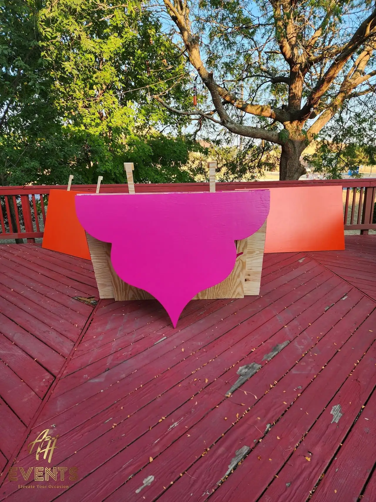 Arch Backdrops — a custom event arch built by AH Crafted.