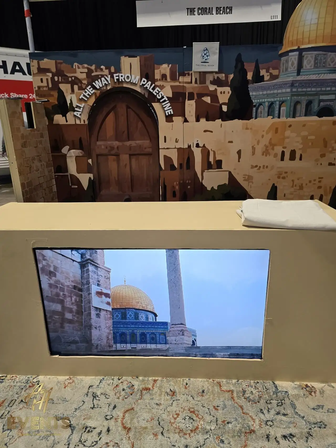 Coral Beach Booth — a custom built booth built by AH Crafted.